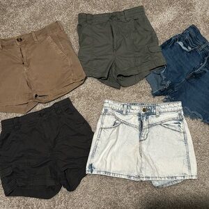 Women's Casual Shorts Collection - Black, Brown, Green, Blue, White